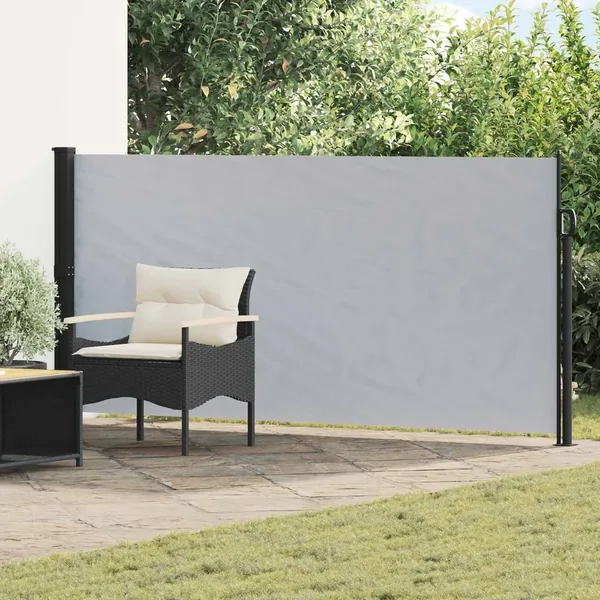 Store latéral rétractable Gris 500 x 120 cm Polyester