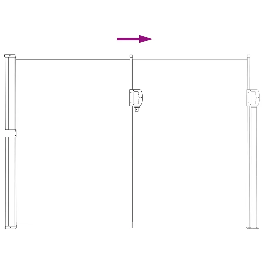 Store latéral rétractable Gris 500 x 120 cm Polyester - 6