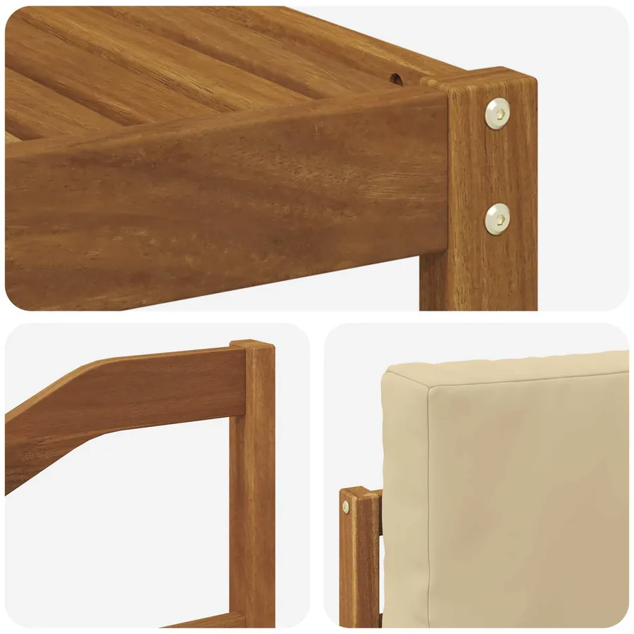 Ensemble de canapés d'extérieur 6 pcs Naturel et Beige - 6