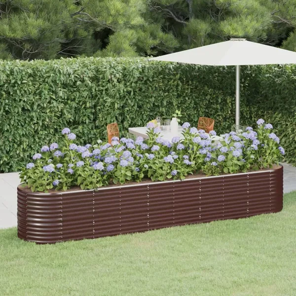 Lit surélevé de jardin Acier galvanisé marron