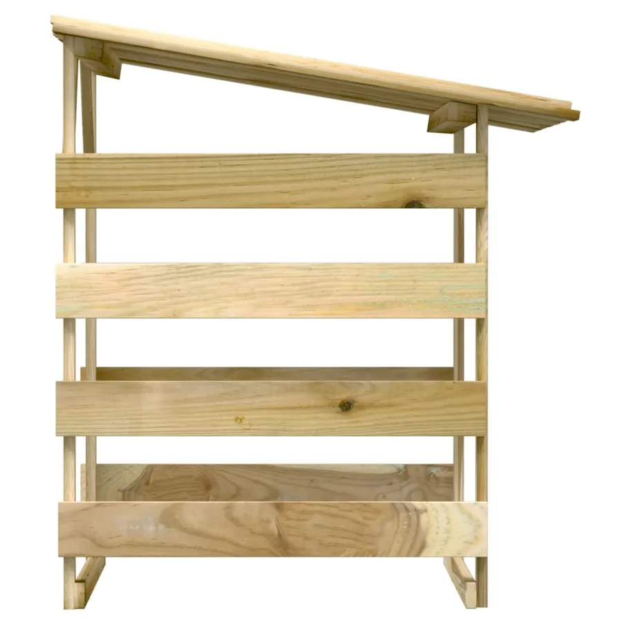 Pergola avec toit 100x90x100 cm Bois de pin imprégné - 4