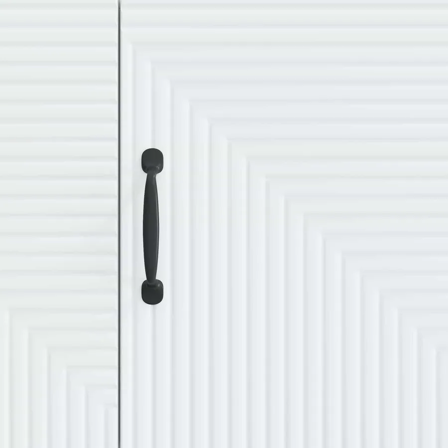 Meuble TV Blanc 99 x 34,5 x 50 cm Bois d'ingénierie - 10