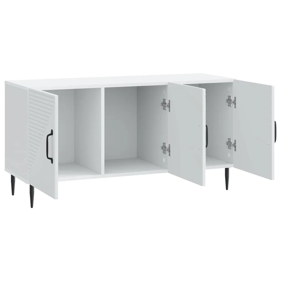 Meuble TV Blanc 99 x 34,5 x 50 cm Bois d'ingénierie - 5