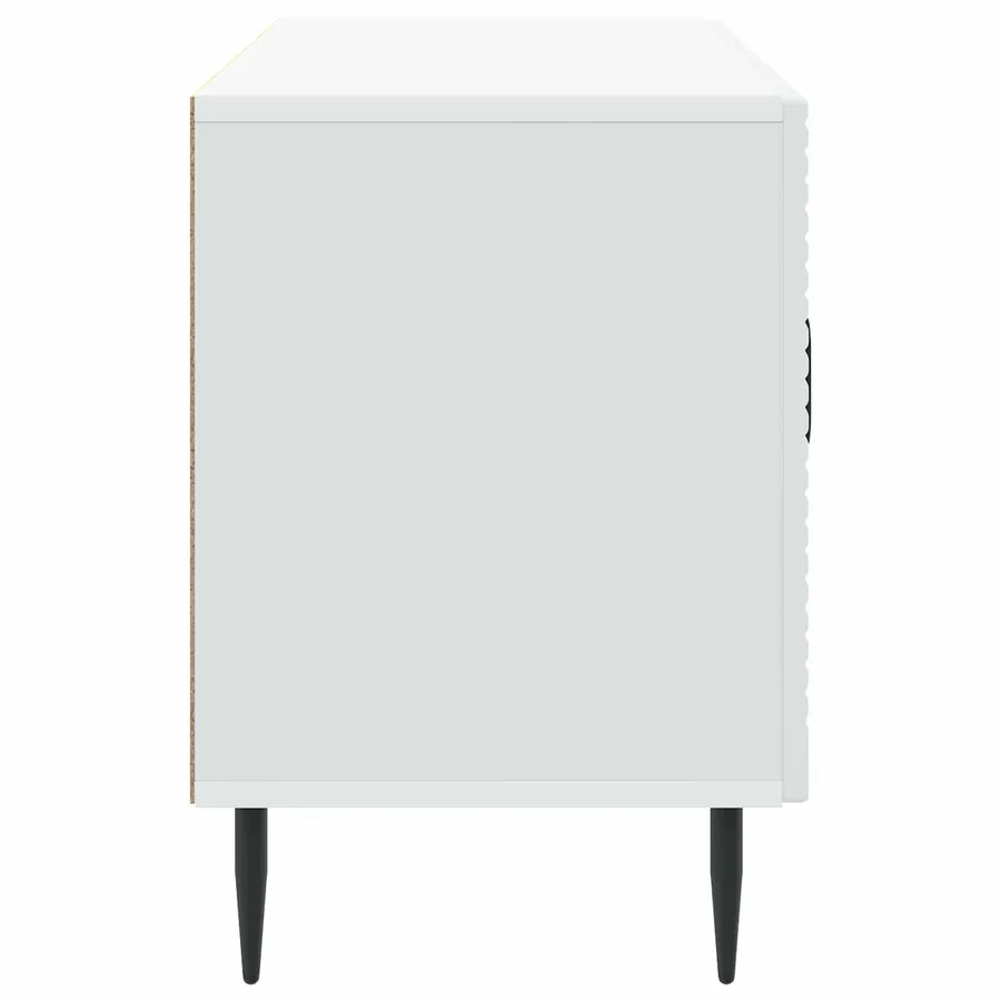 Meuble TV Blanc 99 x 34,5 x 50 cm Bois d'ingénierie - 7