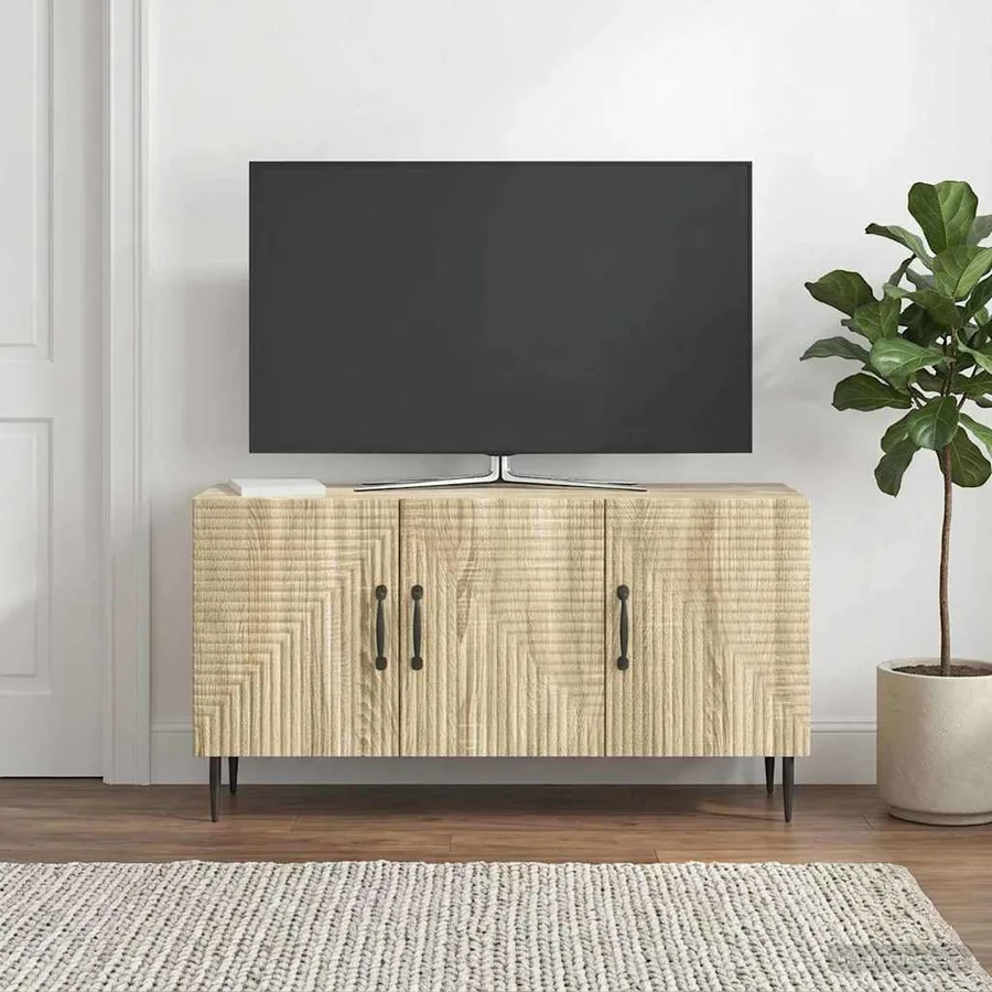 Meuble TV Chêne Sonoma 99 x 34,5 x 50 cm Bois d'ingénierie - 4