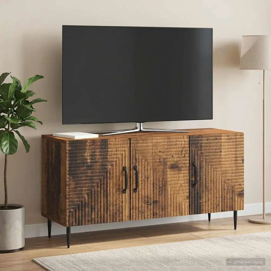 Meuble TV Bois ancien 99 x 34,5 x 50 cm Bois d'ingénierie - 4