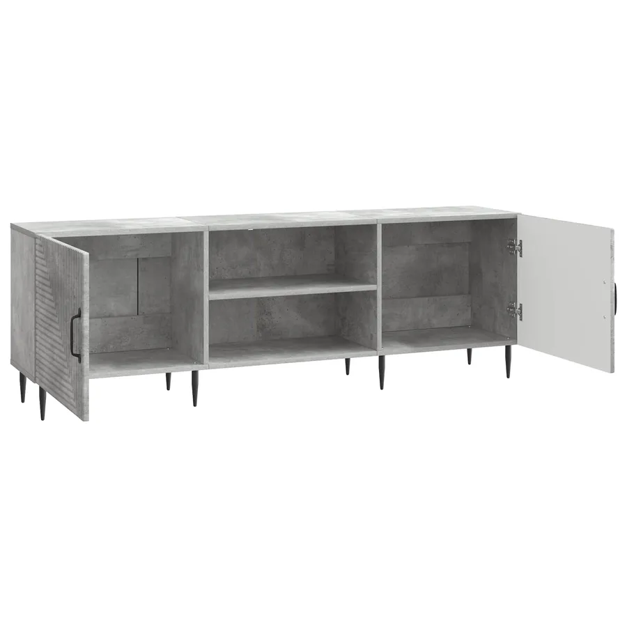 Meuble TV Gris béton 150 x 31 x 50 cm Bois d'ingénierie - 5