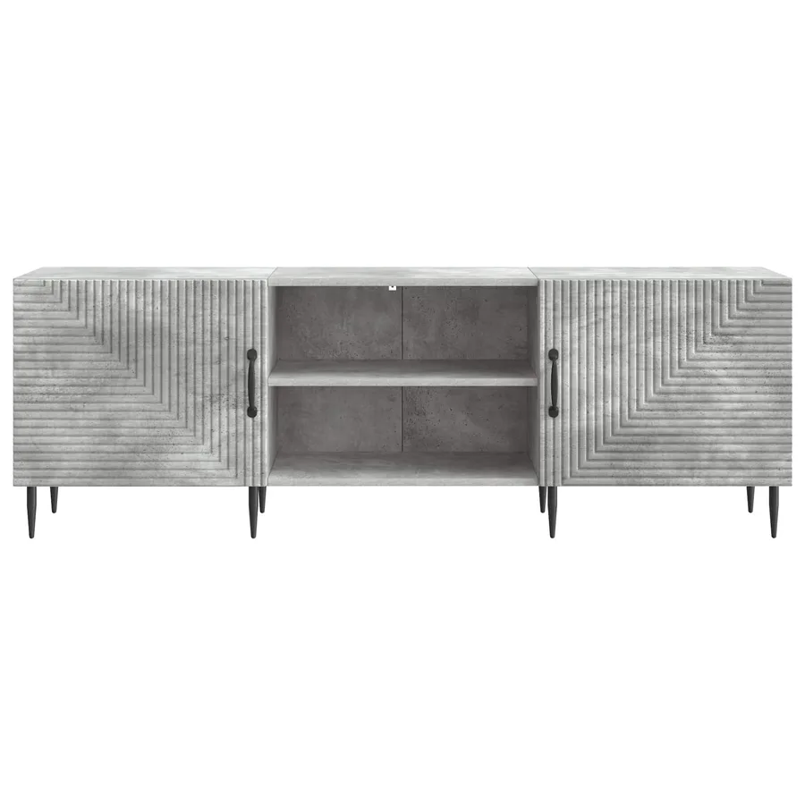 Meuble TV Gris béton 150 x 31 x 50 cm Bois d'ingénierie - 6