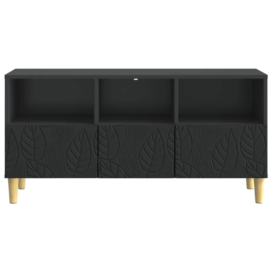 Meuble TV 102 x 34,5 x 50 cm Noir Bois d'ingénierie - 5
