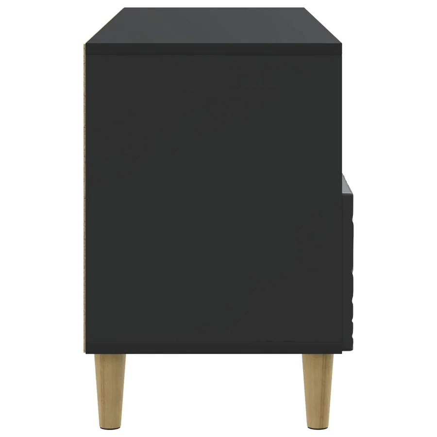 Meuble TV 102 x 34,5 x 50 cm Noir Bois d'ingénierie - 6