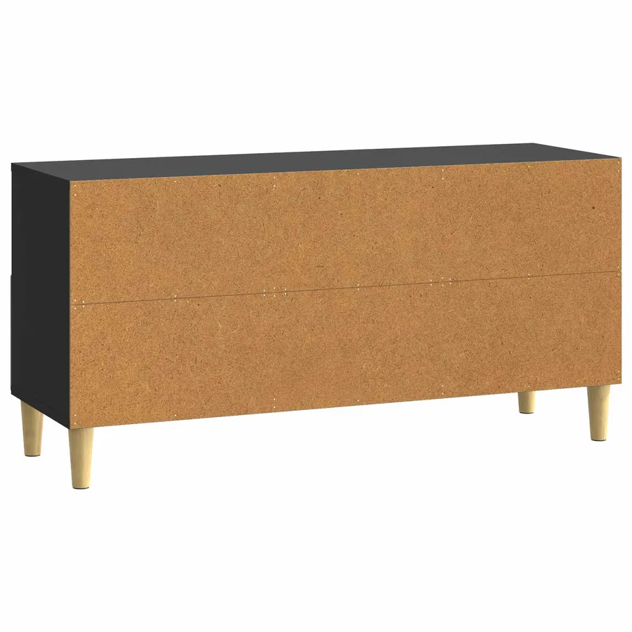 Meuble TV 102 x 34,5 x 50 cm Noir Bois d'ingénierie - 7