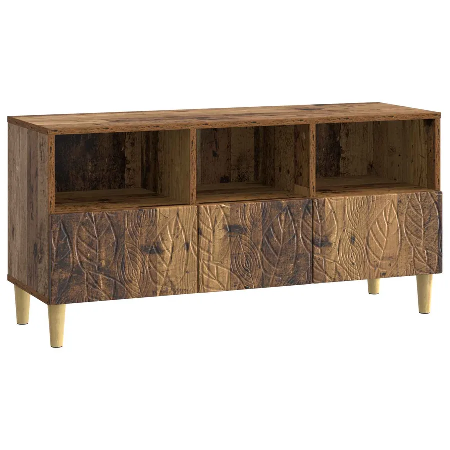 Meuble TV 102 x 34,5 x 50 cm Bois ancien Bois d'ingénierie - 2
