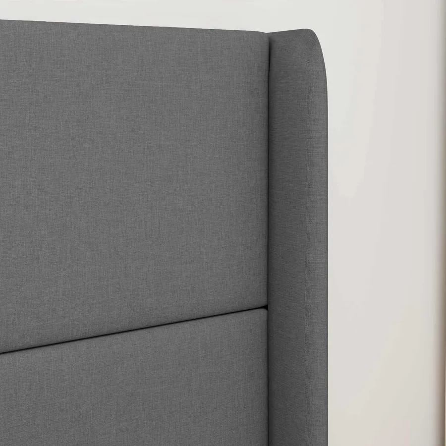 Oreille de tête de lit Gris 80 x 16 x 4 cm tissu - 4