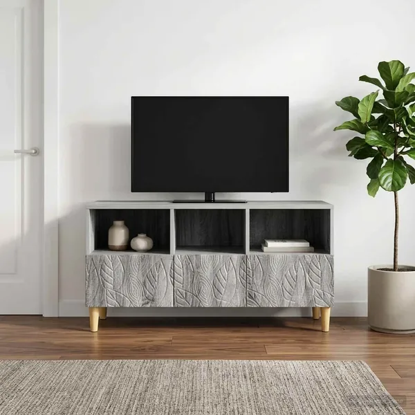 Meuble TV 102 x 34,5 x 50 cm Sonoma gris Bois d'ingénierie