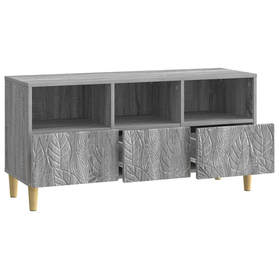 Meuble TV 102 x 34,5 x 50 cm Sonoma gris Bois d'ingénierie - 4