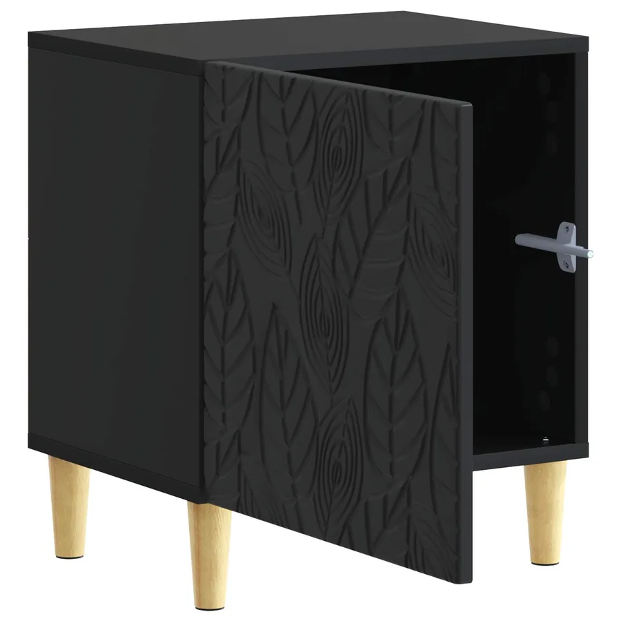 Table de chevet Noir 43 x 34,5 x 50 cm Bois d'ingénierie - 3