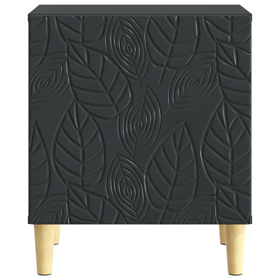 Table de chevet Noir 43 x 34,5 x 50 cm Bois d'ingénierie - 4