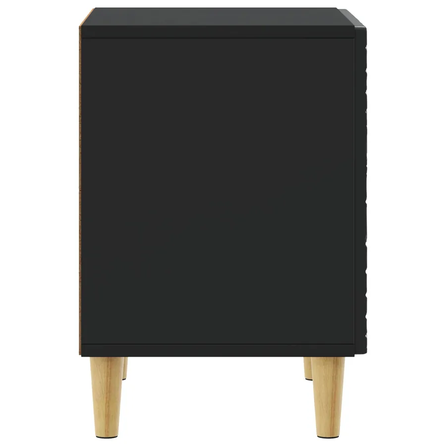 Table de chevet Noir 43 x 34,5 x 50 cm Bois d'ingénierie - 5