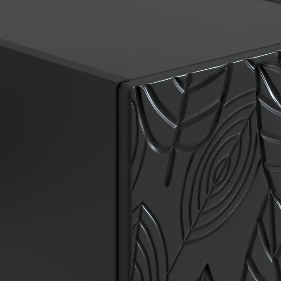 Table de chevet Noir 43 x 34,5 x 50 cm Bois d'ingénierie - 7