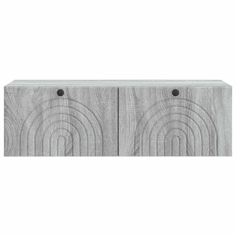 Meuble TV mural Sonoma gris 99 x 41 x 30 cm Bois d'ingénierie - 6