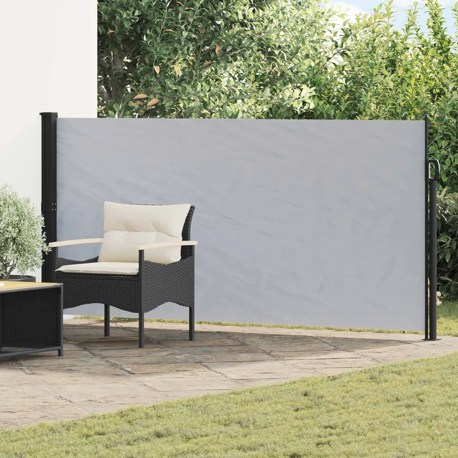 Store latéral rétractable Gris 500 x 140 cm Polyester