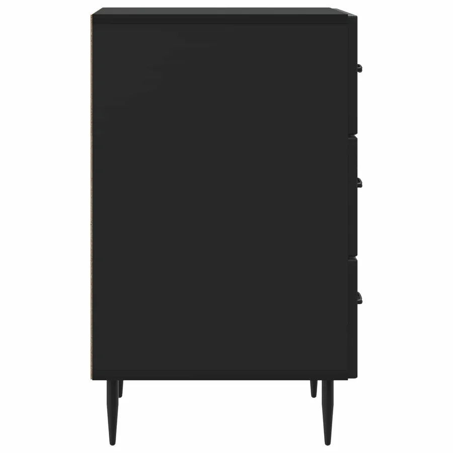Cabinet de chevet Noir 43 x 41 x 66,5 cm Bois d'ingénierie - 6