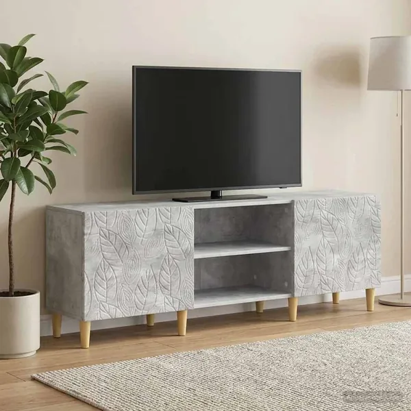 Meuble TV 150 x 31 x 50 cm Gris béton Bois d'ingénierie