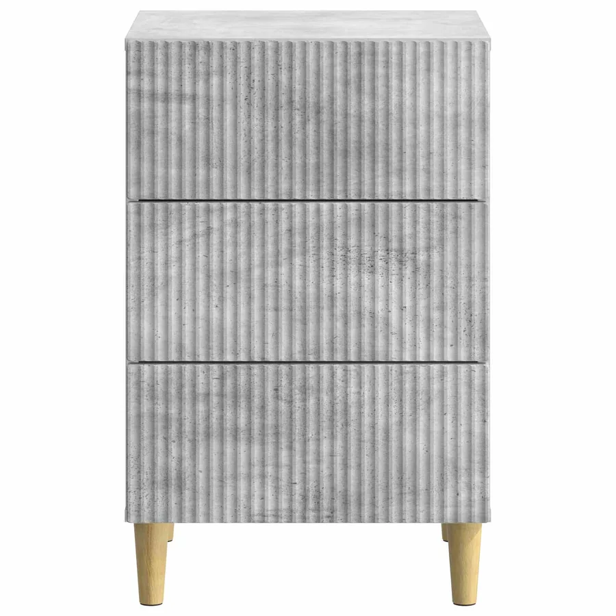 Cabinet de chevet avec tiroir Gris béton 43 x 41 x 66,5 cm - 5