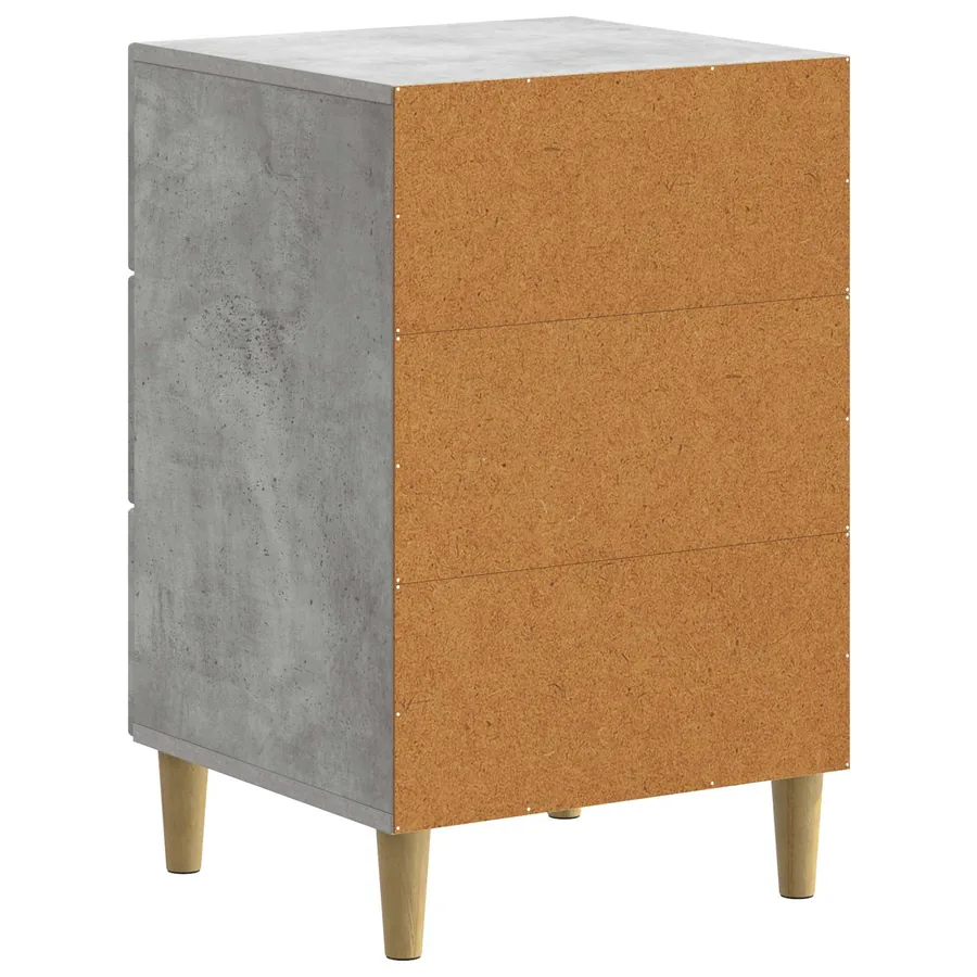 Cabinet de chevet avec tiroir Gris béton 43 x 41 x 66,5 cm - 7