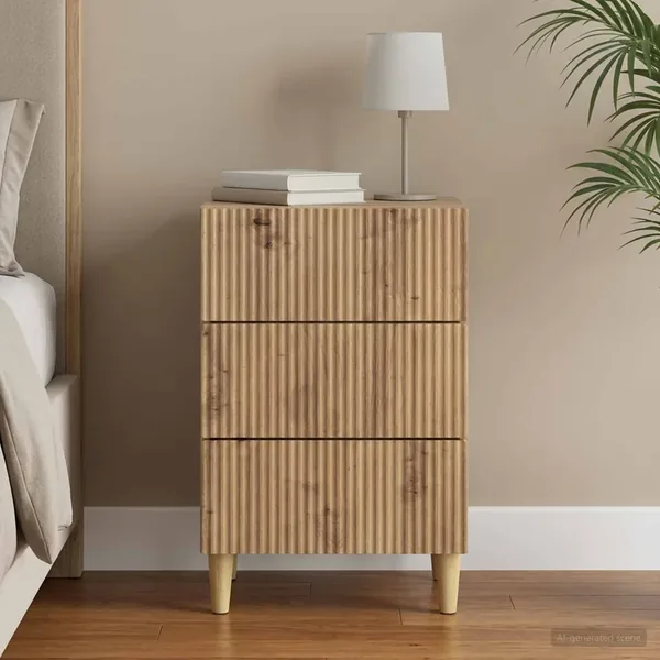 Cabinet de chevet Chêne artisanal 43 x 41 x 66,5 cm