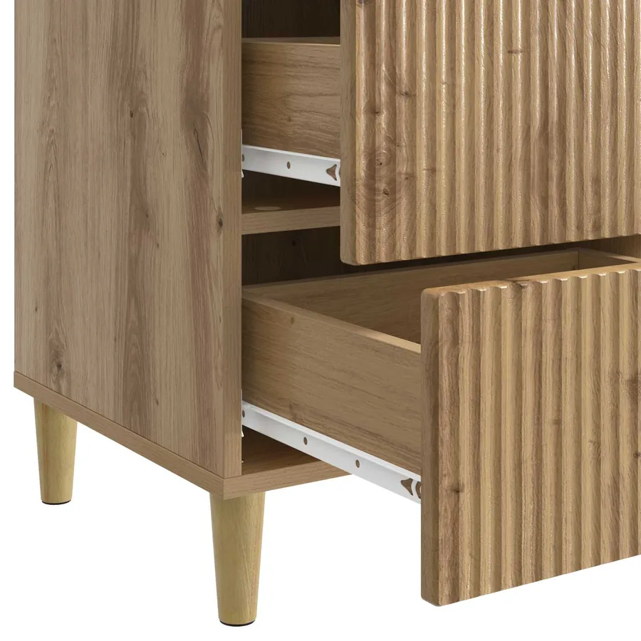 Cabinet de chevet Chêne artisanal 43 x 41 x 66,5 cm - 9