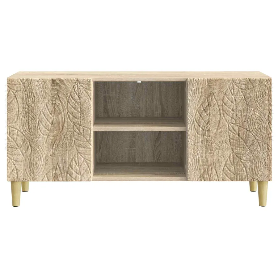 Meuble TV 102 x 34,5 x 50 cm Chêne Sonoma Bois d'ingénierie - 5