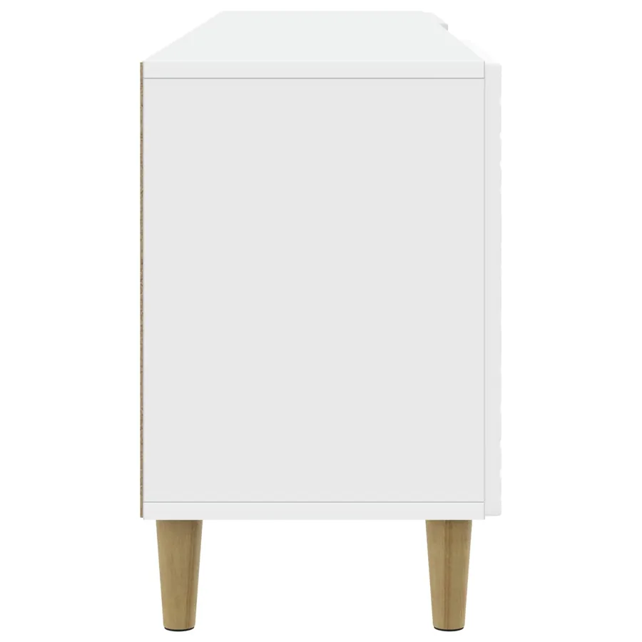 Meuble TV 102 x 34,5 x 50 cm Blanc Bois d'ingénierie - 6
