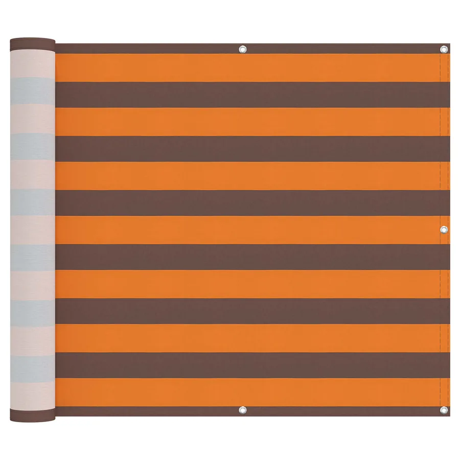 Écran de balcon Orange et marron 100 x 200 cm Tissu Oxford - 2