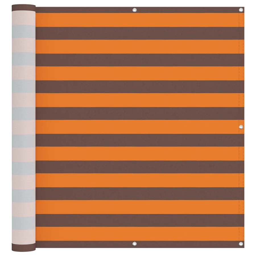 Écran de balcon Orange et marron 110 x 200 cm Tissu Oxford - 2