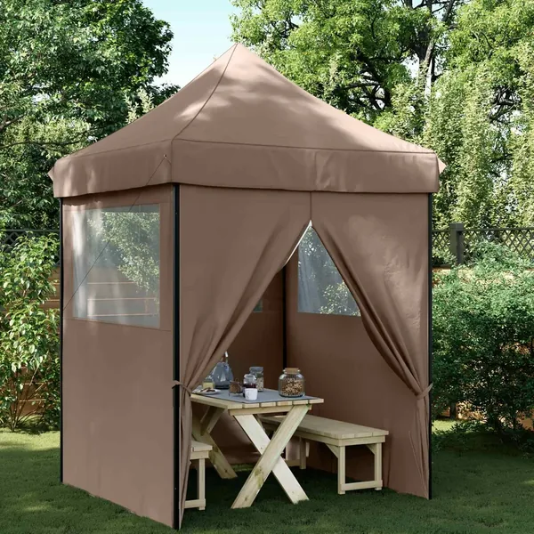 Tente de fête Marron 200 x 200 x 306 cm Tissu Oxford