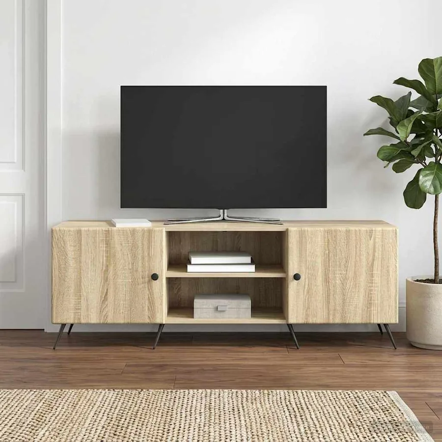 Meuble TV Chêne Sonoma 150 x 31 x 50 cm Bois d'ingénierie - 4