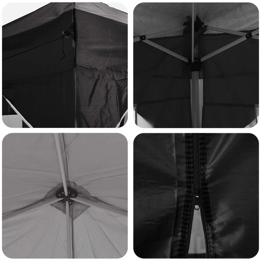 Tente de fête pop-up 575 x 288 x 245 cm Noir Tissu Oxford - 11