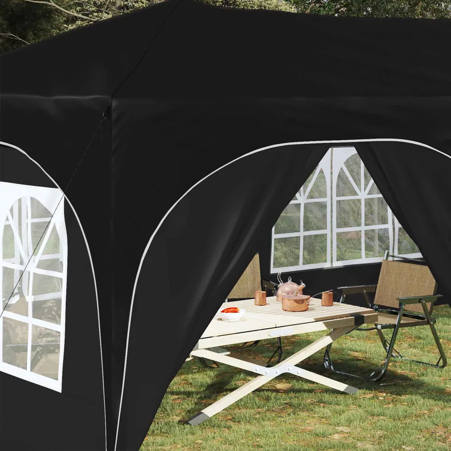 Tente de fête pop-up 575 x 288 x 245 cm Noir Tissu Oxford - 3