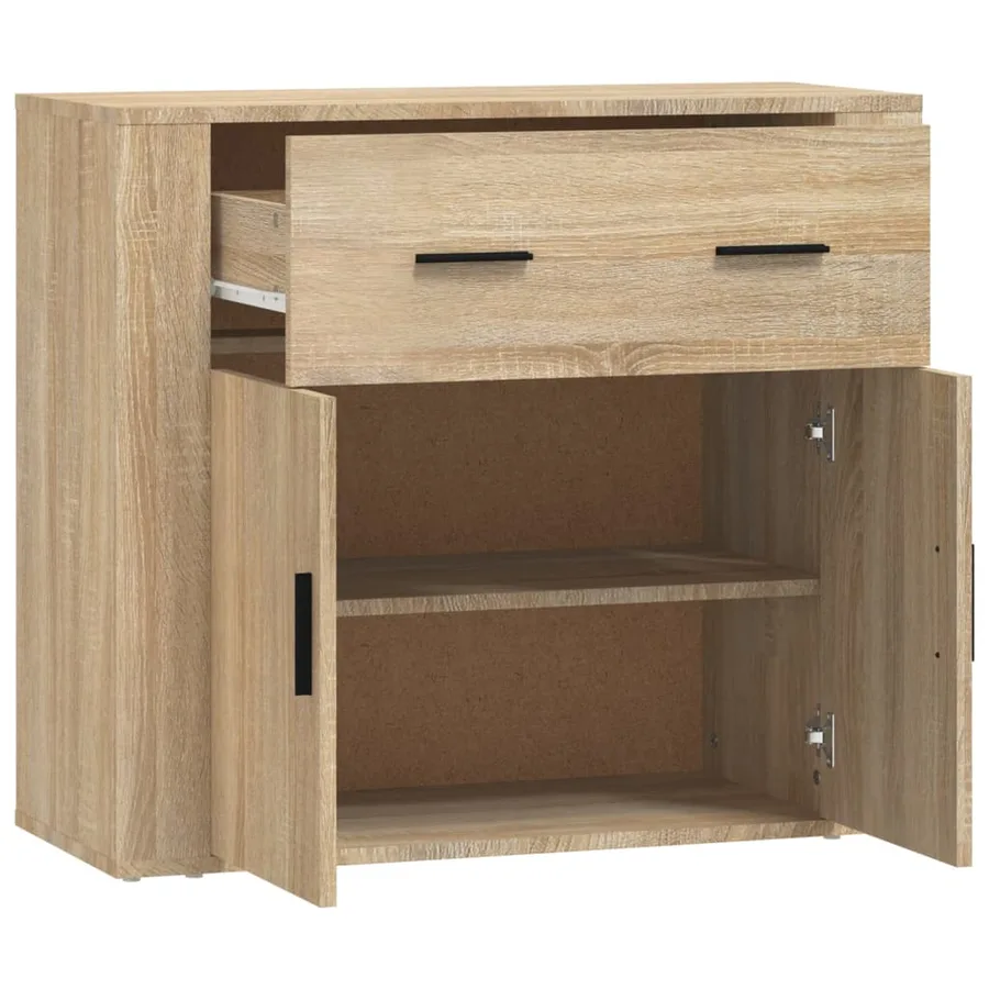 Buffet Chêne sonoma 80x33x70 cm Bois d'ingénierie - 4