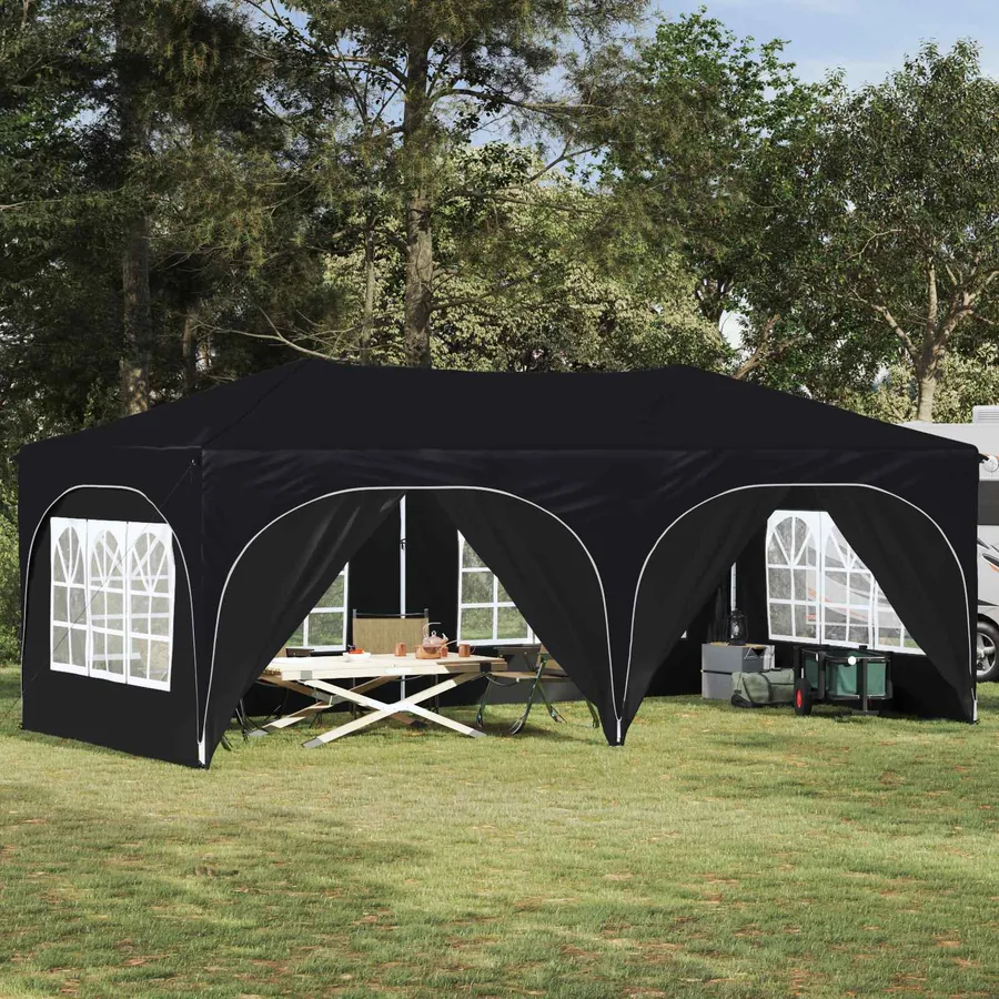 Tente de fête pop-up 575 x 288 x 245 cm Anthracite Tissu Oxford