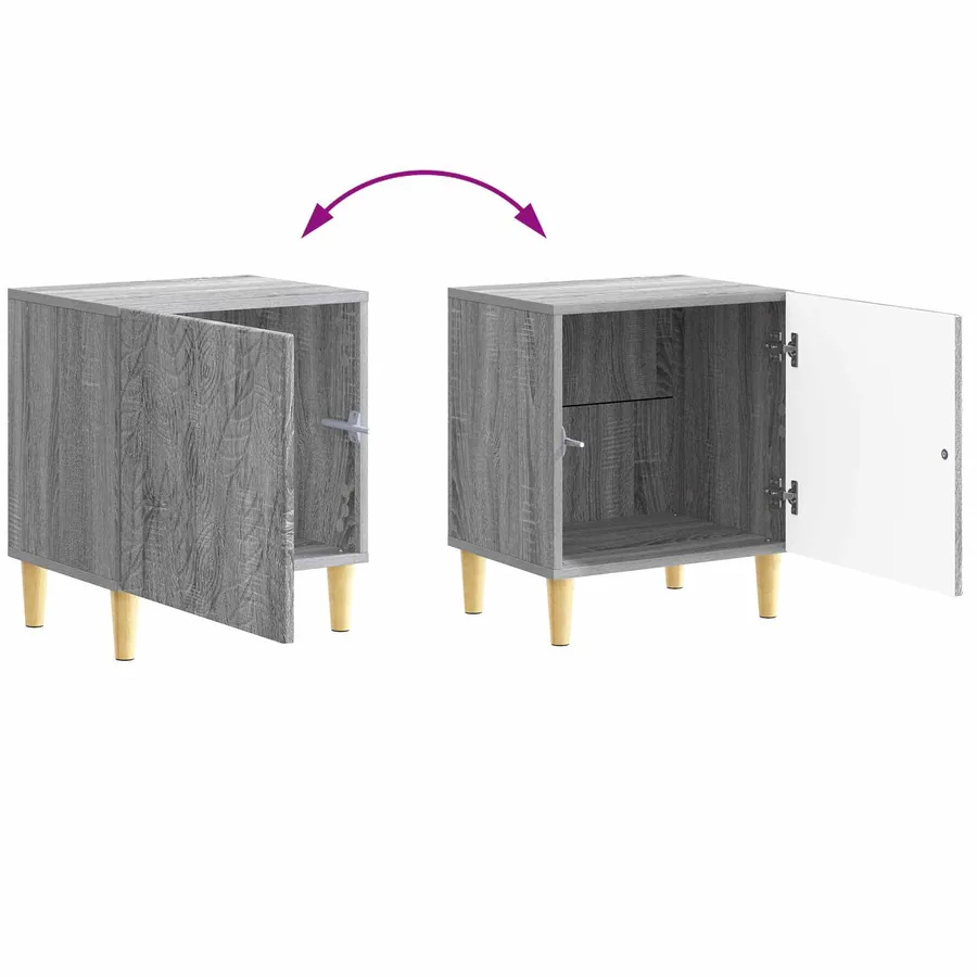 Table de chevet 2 pcs Sonoma gris 43 x 34,5 x 50 cm - 11