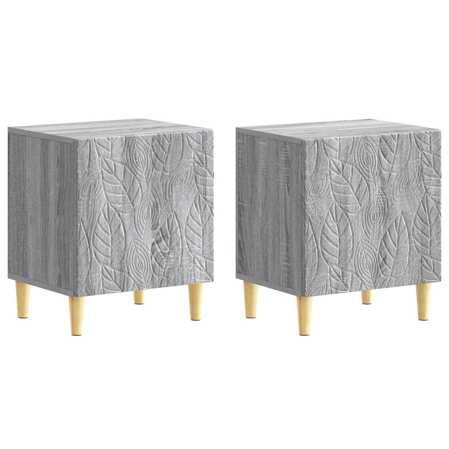 Table de chevet 2 pcs Sonoma gris 43 x 34,5 x 50 cm - 2