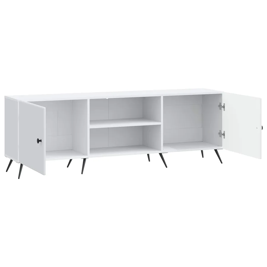 Meuble TV Blanc 150 x 31 x 50 cm Bois d'ingénierie - 5