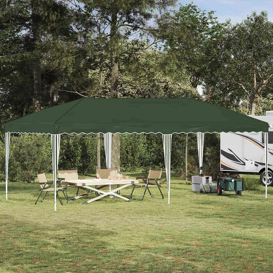 Tente de fête pop-up 575 x 290 x 245 cm Vert