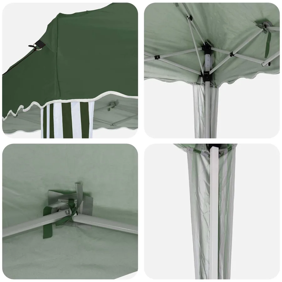 Tente de fête pop-up 575 x 290 x 245 cm Vert - 9