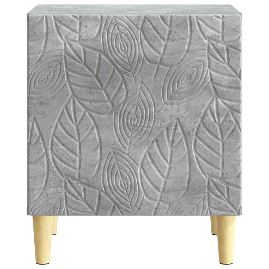 Table de chevet Gris béton 43 x 34,5 x 50 cm Bois d'ingénierie - 4