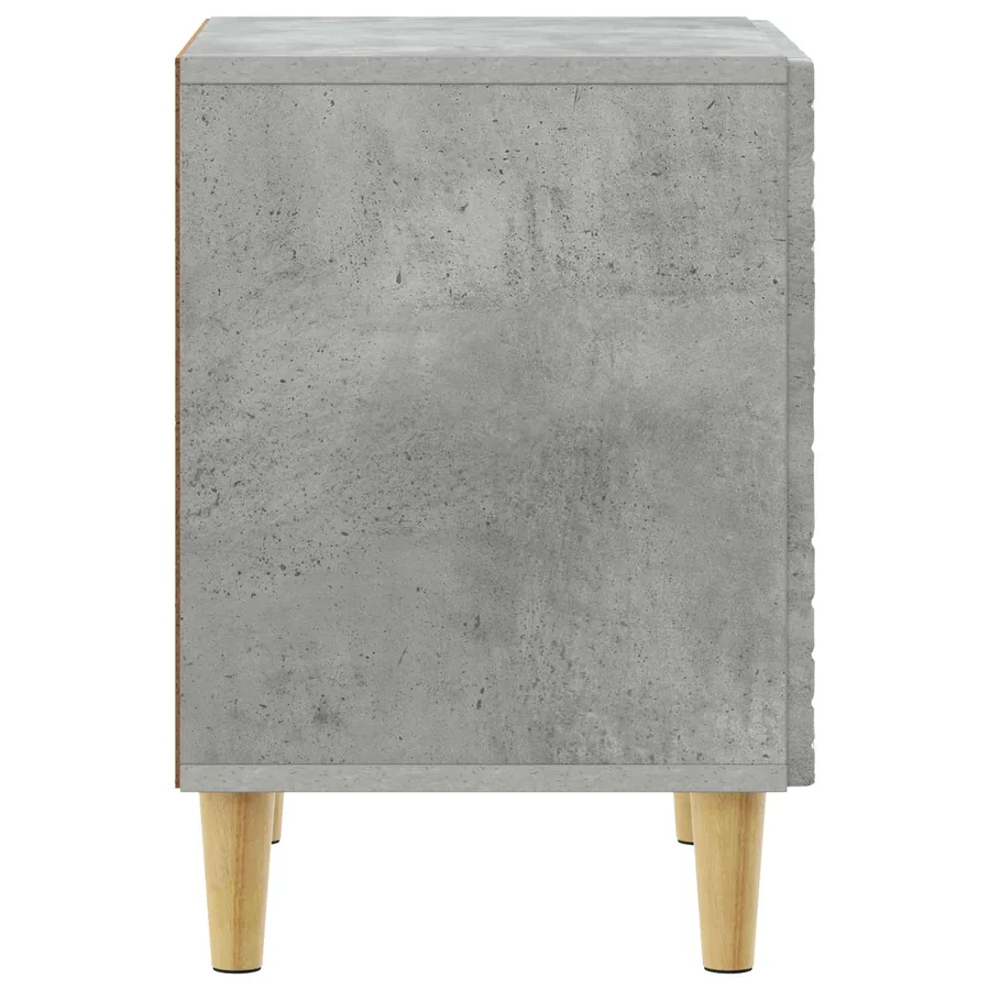 Table de chevet Gris béton 43 x 34,5 x 50 cm Bois d'ingénierie - 5