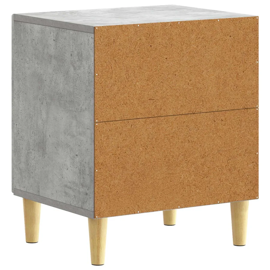 Table de chevet Gris béton 43 x 34,5 x 50 cm Bois d'ingénierie - 6