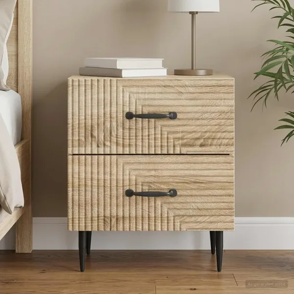 Cabinet de chevet avec tiroir Chêne Sonoma 43 x 34,5 x 47,5 cm
